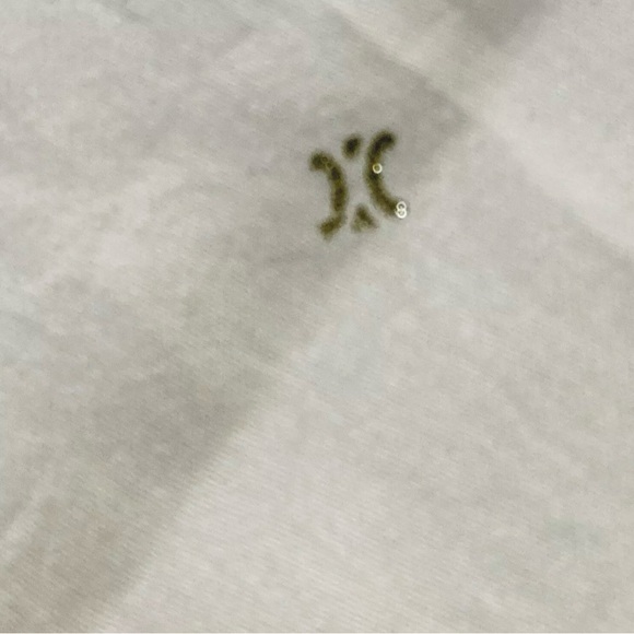 CELINE Cotton Scarf TRIOMPHE Logo White w/Pink Hearts 19" x 19" Kerchief w/Box - Picture 9 of 10